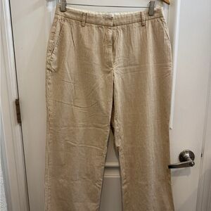 Brooks Brothers Tan and White Striped Pants